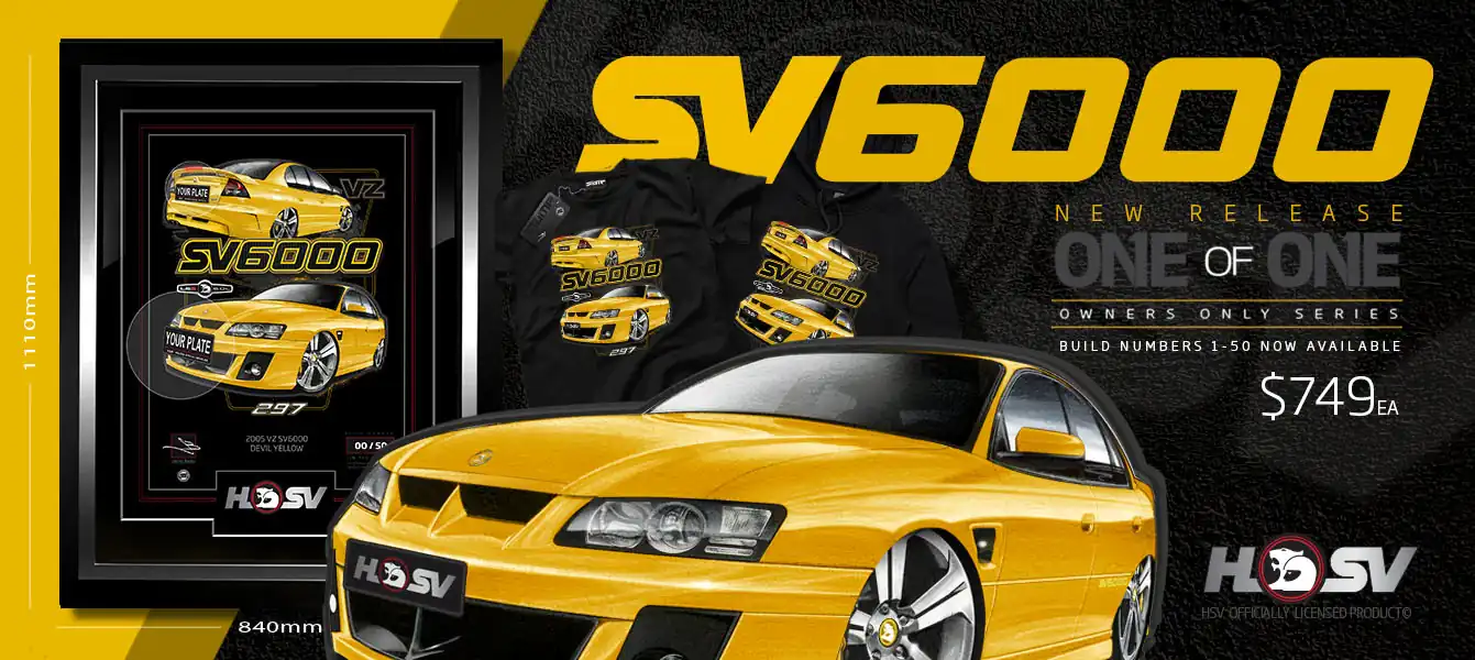 HSV SV6000 Owners Custom Framed Artwork by STOMP