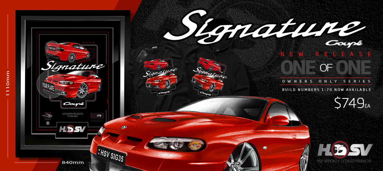 HSV Merchandise VZ Signature Custom Framed Artwork