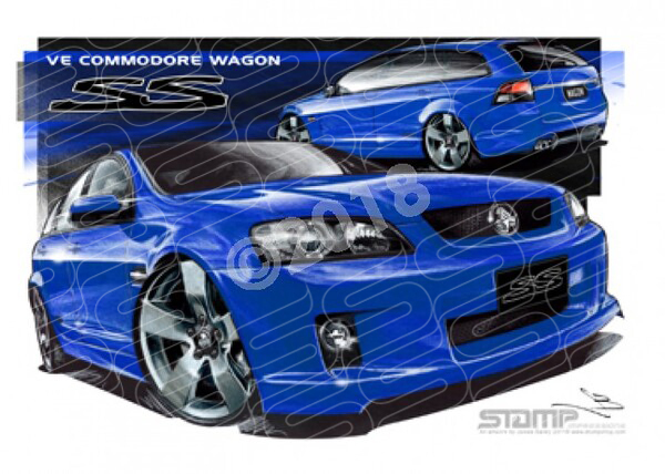 Holden Commodore VE SS WAGON VOODOO A3 FRAMED PRINT (HC210E)