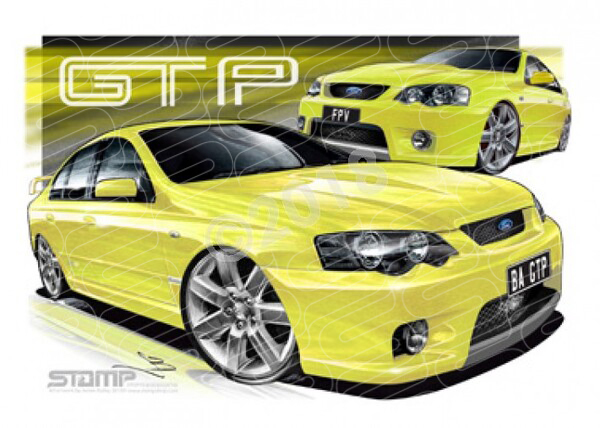 FPV BA GT BA GT-P CITRIC ACID A3 FRAMED PRINT (FV010EX)