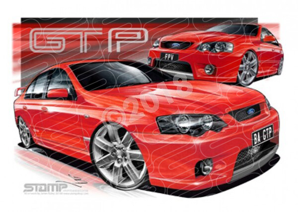 FPV BA GT BA GT-P VIXEN A3 FRAMED PRINT (FV010NX)