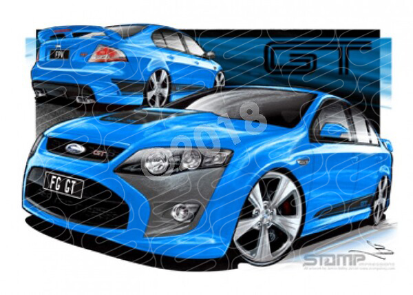 FPV FG GT FG GT NITRO BLACK STRIPE A3 FRAMED PRINT (FV081)