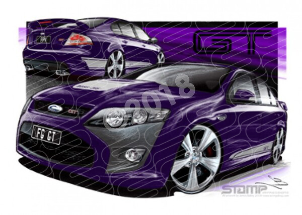 FPV FG GT FG GT VIPER WHITE STRIPES A3 FRAMED PRINT (FV087)