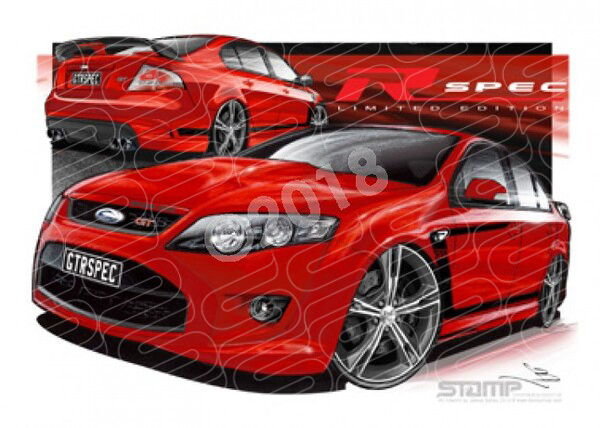 FPV FG R SPEC FG GT R SPEC VIXEN RED / BLACK A3 FRAMED PRINT (FV332)