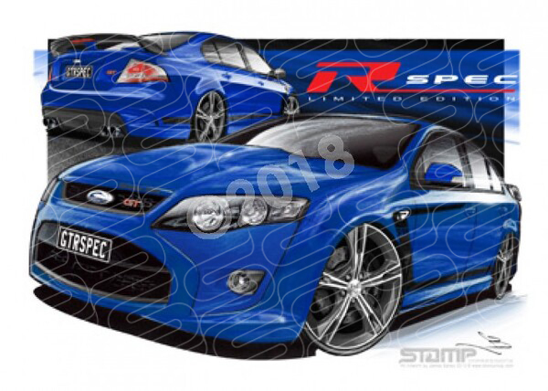 FPV FG R SPEC FG GT R SPEC BLUE / BLACK A3 FRAMED PRINT (FV333)