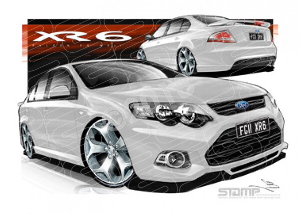 Ford XR6 FG MK II XR6 FG II XR6 WINTER A3 FRAMED PRINT (FT400N)