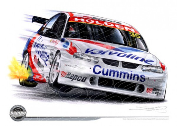 Racing Legends 2002 BARGWANNA VX COMMODORE A3 FRAMED PRINT (RL12)