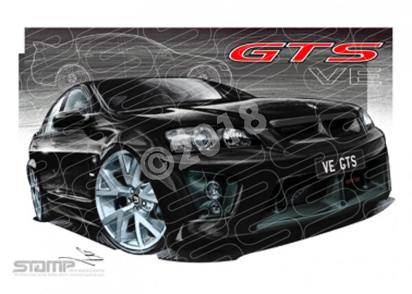 HSV VE GTS PHANTOM BLACK A3 FRAMED PRINT (V124)