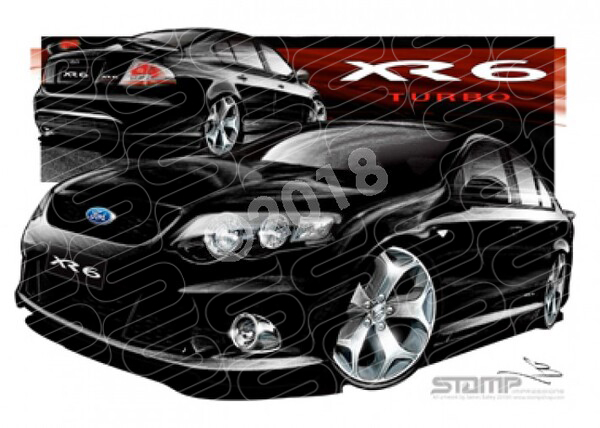 XR6 FG XR6 FG FALCON XR6 TURBO SILHOUETTE A1 FRAMED PRINT (FT191)