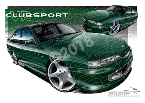 HSV Clubsport VR VR CLUBSPORT SHERBROOKE GREEN A1 FRAMED PRINT (V153)