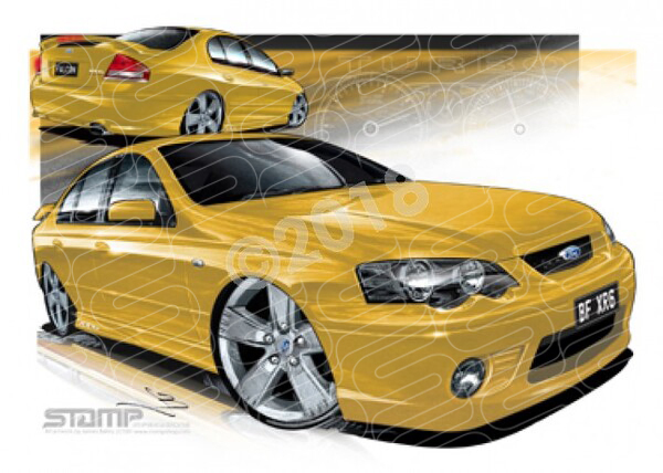 XR6 BF XR6 BF XR6 TURBO BLAZE A1 FRAMED PRINT (FT229)