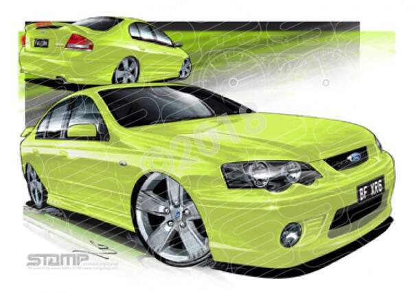 XR6 BF XR6 BF XR6 TURBO TOXIC A1 FRAMED PRINT (FT231)