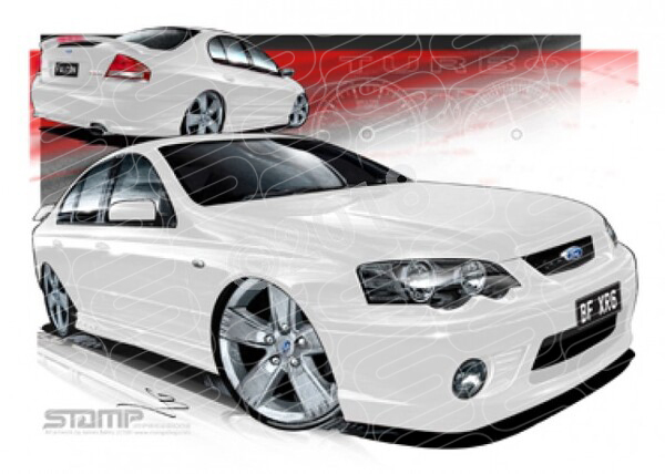 XR6 BF XR6 BF XR6 TURBO WINTER WHITE A1 FRAMED PRINT (FT235)