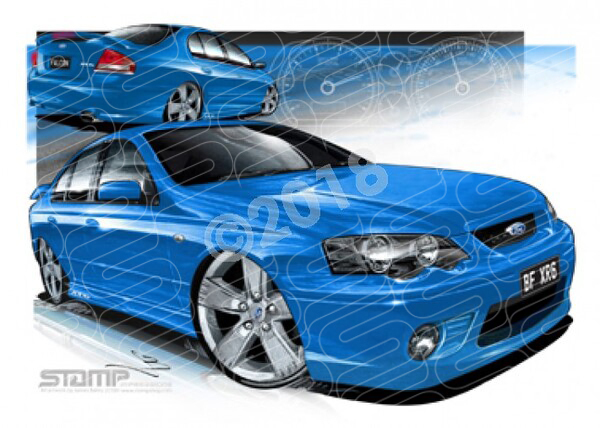 XR6 BF XR6 BF XR6 TURBO BLUEPRINT A1 FRAMED PRINT (FT236)