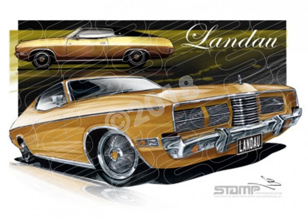 Coupe XC LANDUA COUPE GOLD A1 FRAMED PRINT (FT250)