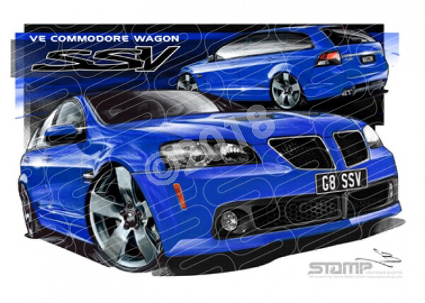 Commodore VE VE SSV G8 WAGON VOODOO A1 FRAMED PRINT (HC364)