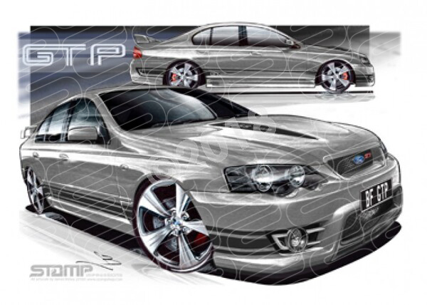 FPV BF GT BF GT-P MECURY BLACK STRIPES A1 FRAMED PRINT (FV027)