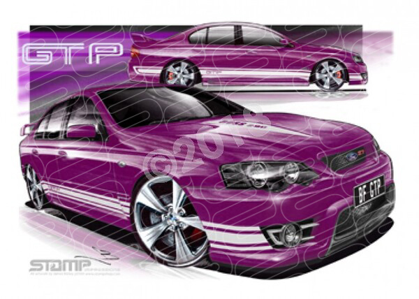 FPV BF GT BF GT-P MENACE WHITE STRIPES A1 FRAMED PRINT (FV031G)