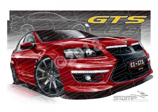 HSV Gts E3 E3 GTS SV SIZZLE WITH YELLOW A1 FRAMED PRINT (V260G)
