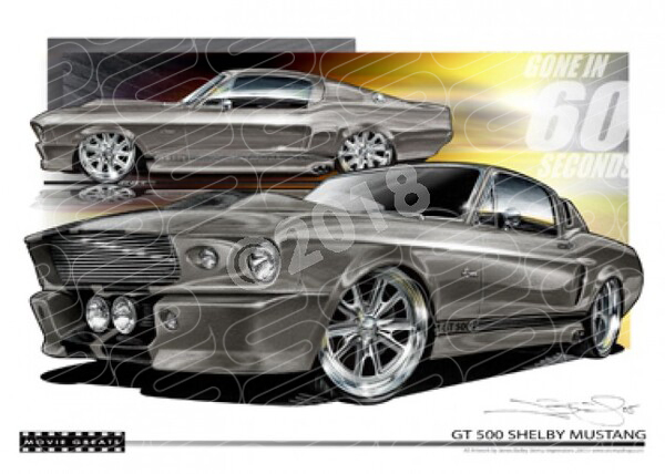 SHELBY ELEANOR GONE IN 60 SECONDS A1 FRAMED PRINT (M003)