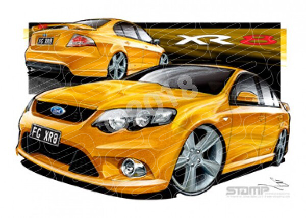 XR8 FG XR8 FG XR8 FALCON SEDAN OCTANE A2 FRAMED PRINT (FT189)