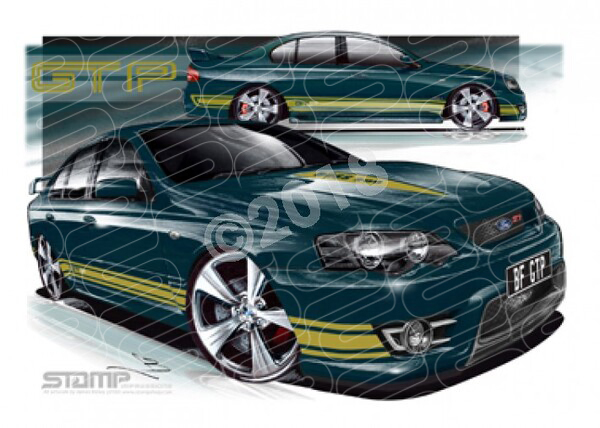 FPV BF GT BF GT-P DEJAVU GOLD STRIPES A2 FRAMED PRINT (FV031D)