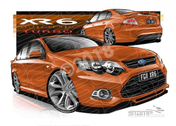 XR6 FG MK II XR6 FG II XR6 TURBO 19 MARS A2 FRAMED PRINT (FT408W)