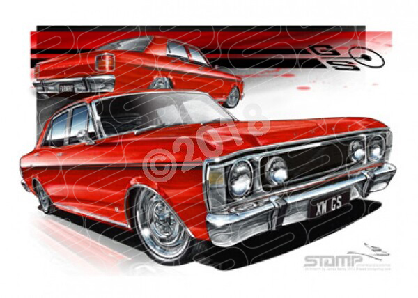 Classics XW GS XW GS FAIRMONT TRACK RED A2 FRAMED PRINT (FT162)