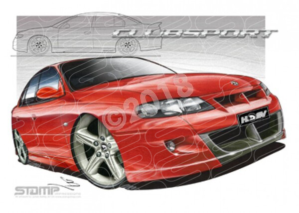 HSV Clubsport VX VX CLUBSPORT GRANADA RED A1 STRETCHED CANVAS (V041)