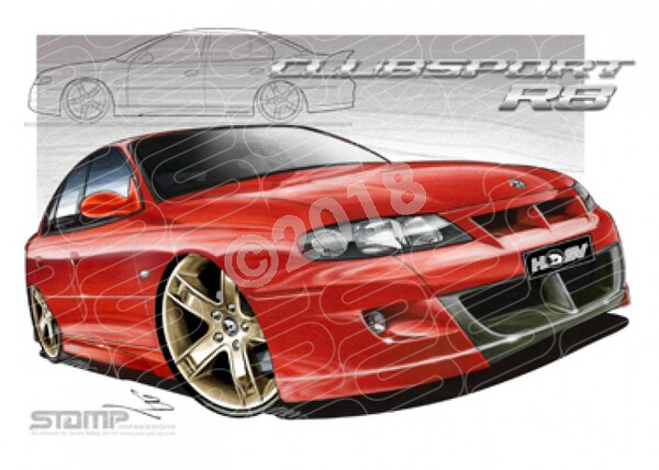 HSV Clubsport VX VX R8 CLUBSPORT GRANADA RED A1 STRETCHED CANVAS (V047)