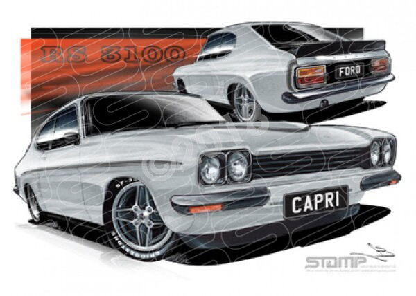 Compact FORD RS 3100 SILVER A1 STRETCHED CANVAS (FT203)