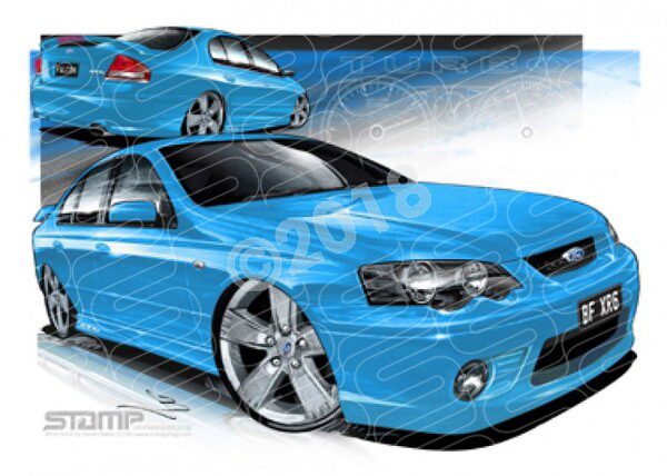 XR6 BF XR6 BF XR6 TURBO BLUEPRINT A1 STRETCHED CANVAS (FT232)