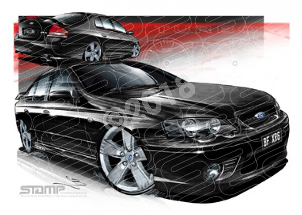 XR6 BF XR6 BF XR6 TURBO SILHOUETTE A1 STRETCHED CANVAS (FT238)