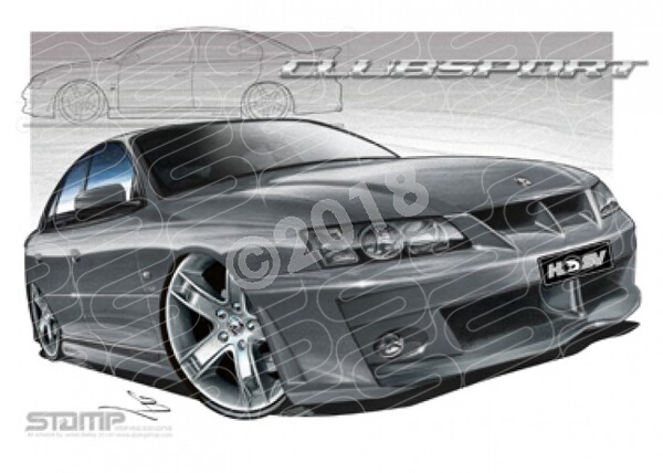 HSV VY CLUBSPORT TURBINE GREY A1 STRETCHED CANVAS (V074)