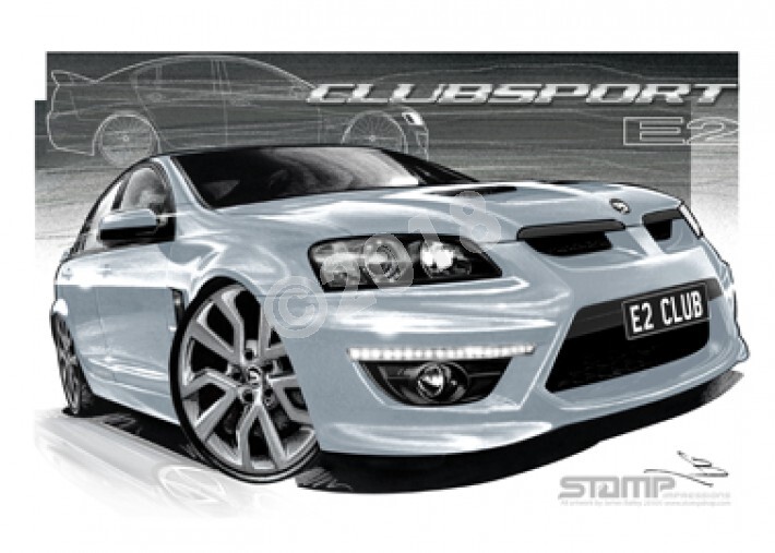 HSV E2 CLUBSPORT NITRATE SILVER R8 A1 STRETCHED CANVAS (V258)