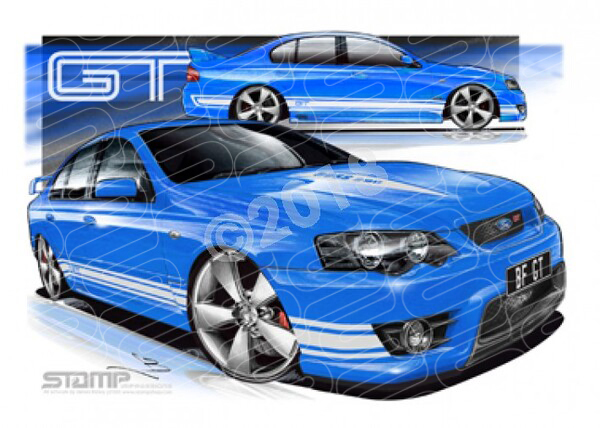 FPV BF GT BF GT SHOCKWAVE WHITE STRIPES A1 STRETCHED CANVAS (FV026M)