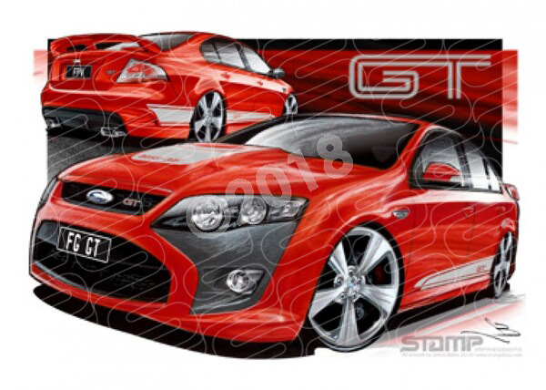 FPV FG GT FG GT VIXEN SILVER STRIPES A1 STRETCHED CANVAS (FV091)