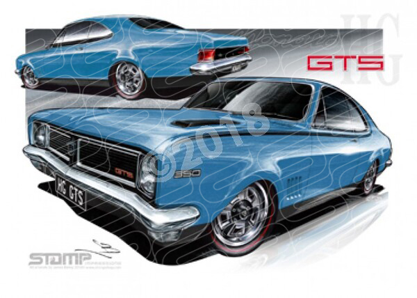 HOLDEN HG MONARO MONZA BLUE A1 STRETCHED CANVAS (HC64)