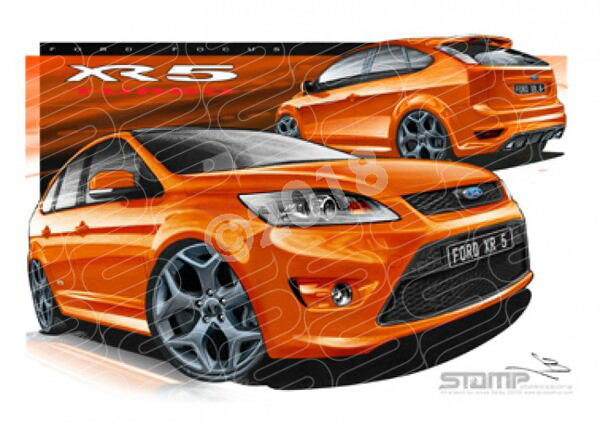 Imports Ford FORD FOCUS XR5 TURBO ORANGE A1 STRETCHED CANVAS (FT280)