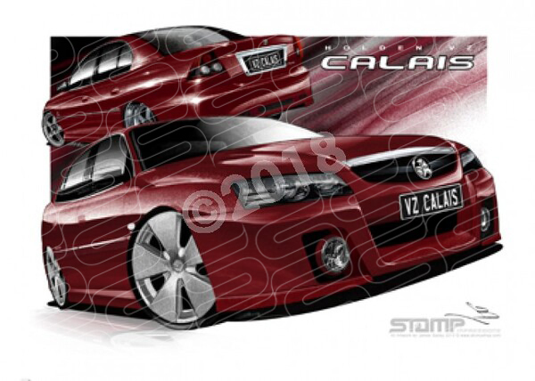 Commodore VZ VZ CALAIS RED PASSION A1 STRETCHED CANVAS (HC392)