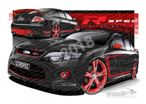 FPV FG R SPEC FG GT R SPEC SILHOUETTE/RED A1 STRETCHED CANVAS (FV330)