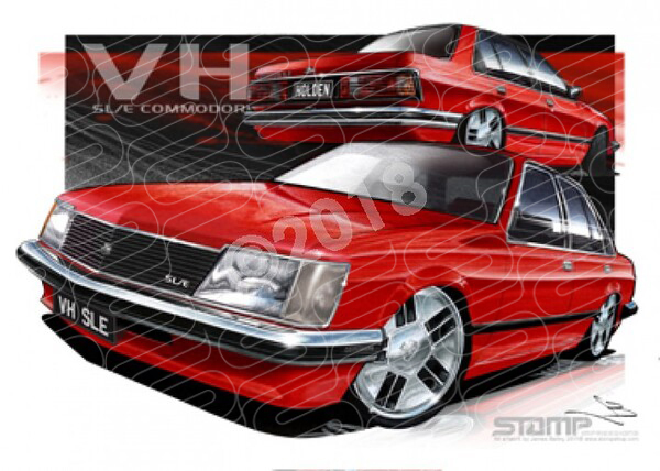 Commodore VH 1981 VH SLE COMMODORE RED A1 STRETCHED CANVAS (HC127)