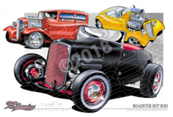 Hot Rod FORD HOT ROD ROADSTER A1 STRETCHED CANVAS (Z004)