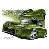 HOLDEN VY SS UTE HOT HOUSE GREEN A2 FRAMED PRINT (HC28)